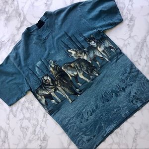 Vintage Wolf Pack Wolves Nature Tee Shirt